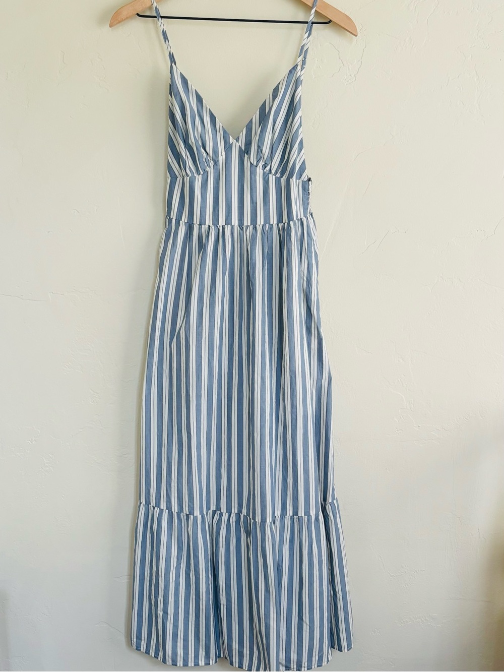 Universal Thread Women’s Pullover Maxi A-Line Dress Blue Striped Size XS NWT